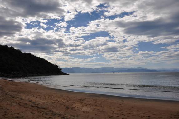 praia de Jabaquara, em Ilhabela, no litoral de São Paulo